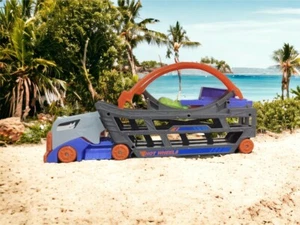  Transporter Truck Mobile Play Set Large Loop Collapsible Launcher Room for 18  - Picture 1 of 21