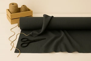 Dark Slate Gray Cotton-Linen Fabric by the Yard – DIY Fashion & Home Décor - Picture 1 of 10