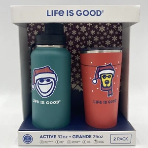 Active Life Is Good Edelstahl Isolierflaschen 2er Pack - Active32oz/Grande25 - Bild 1 von 7