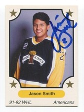 1991 7th Inning Sketch Jason Smith Signed Card Hockey Autograph AUTO #309