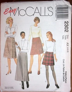 McCALL'S Women's Sewing Pattern - Wrap Skirt 2302- UNCUT (4 - 6 - 8) - Picture 1 of 2