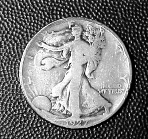 1927-s Walking Liberty Silver Half Dollar Exact Coin Pictured With Full Date - Picture 1 of 2
