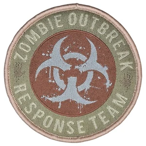 TOPPA GANCIO TESSUTO TATTICO DESERTO SIMBOLO RISCHIO BIOLOGICO SQUADRA ZOMBIE - Foto 1 di 2