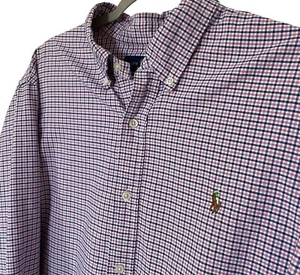 FLESH PONY Ralph Lauren Langarm Dress Button Up Hemd Herren XL TOP - Bild 1 von 8