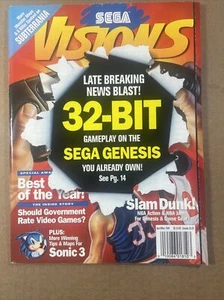 SEGA VISIONS Magazine April/May 1994 Rebel Assault, Mansion Hidden Souls etc - Picture 1 of 11