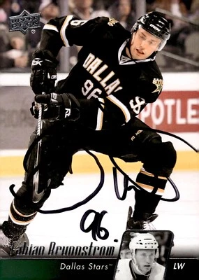 Fabian Brunnstrom - Signed 2010-11 Upper Deck Series 2 Card #312 - Dallas Stars - Image 1 of 2