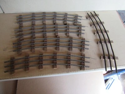 C17 LR Louis Roussy Bundle 5 Rails Curved Crossbars Wood Zero 1:43 Grid Train - Image 1 of 4