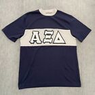 VINTAGE Alpha Xi Delta Shirt Adult Medium Blue Sorority Wolf And Sons Logo Men M