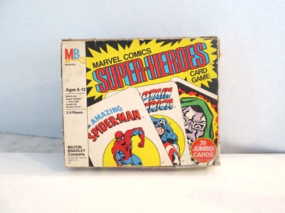 Vintage Marvel Superheroes Card Game Milton Bradley 1978 Complete w/ Box - Image 1 of 4