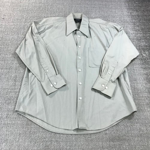 SAINT LAURENT (YSL) Camicia Yves Saint Laurent da uomo grande 16 5 beige abbottonato abito casual adulto