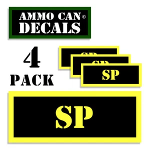 SP Ammo Can Labels Ammunition Case stickers decals 4 pack YW MINI 1.5in - Picture 1 of 2