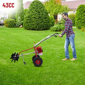 Barredora de césped a gasolina 43CC 1,7 HP - 60 cm de ancho, con kit de herramientas y gafas de seguridad - Imagen 1 de 17
