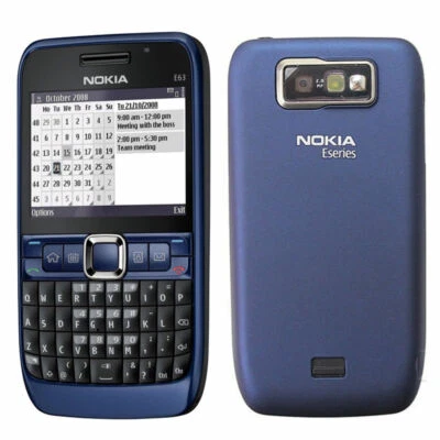 Unlocked QWERTY Keypad Nokia E63 Wifi 3G Camera 2MP Mp3 Player Mobile Bar Phone - Image 1 of 4