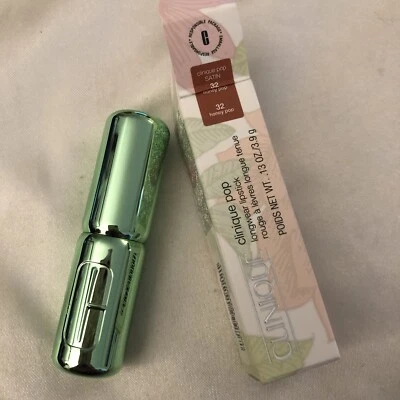 Clinique Pop Long Wear Lipstick Shade 32 Honey Pop Satin 3.9g NIB - Image 1 of 4