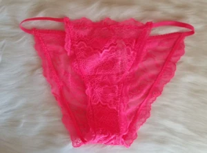 VICTORIA'S SECRET DREAM ANGELS MINI STRING BIKINI PANTY HOT PINK MEDIUM NWT - Picture 1 of 10
