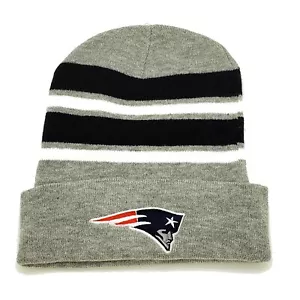 NEW ENGLAND PATS BEANIE MÜTZE GO PATRIOTS FALTBAR GRAU SKIMÜTZE - Bild 1 von 1