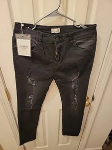 men's slim fit jeans skinny stretch denim pants - Picture 1 of 7
