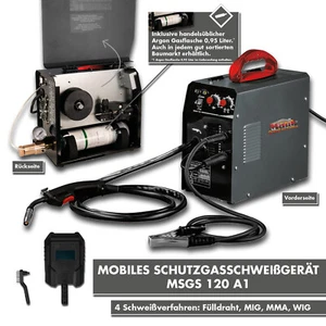 Mobiles Mauk Schutzgasschweißgerät MSGS 120 mit integrierter Argon-Gasflasche - Bild 1 von 7