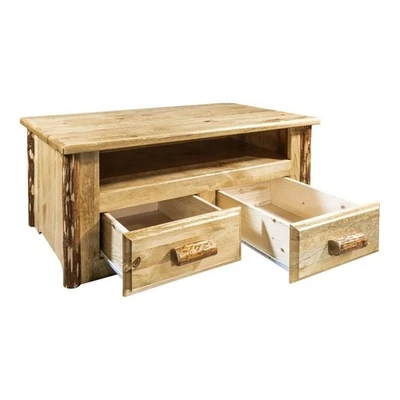 Montana Woodworks Glacier Country 2 Drawers Wood Coffee Table in Brown - Image 1 of 4