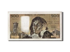 Billet, France, 500 Francs, 500 F 1968-1993 ''Pascal'', 1969, 1969-11-06, TB+ - Picture 1 of 2