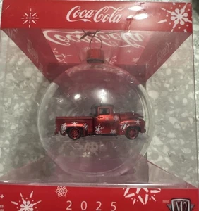2025 M2 Machines Christmas Ornament Chase - Coca-Cola 1956 Ford F-100 Truck - Picture 1 of 6