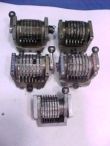 5 LETTERPRESS NUMBERING MACHINES ATLANTIC ROBERTS C3 - Picture 1 of 12