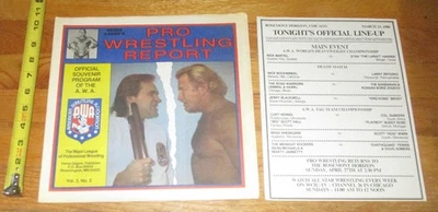 23 de marzo de 1986 AWA Wrestling Program Chicago Road Warriors Shawn Michaels WWE Foto 1 de 4
