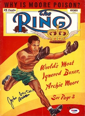 Archie Moore Autographed Signed The Ring Magazine Cover "To John" PSA/DNA - Image 1 of 2