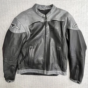 Alpinestars Leather Motorcycle Jacket Large Black Label Armored Moto - Bild 1 von 19