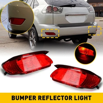 Rear Bumper Reflector Light With Halogen Bulbs For Lexus RX400h RX350 RX330 Pair - Image 1 of 4