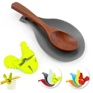 Silicone Spoon Rest with Lid Holder Pot Clip Utensil Rest for Stove Counter H... - Foto 1 di 7