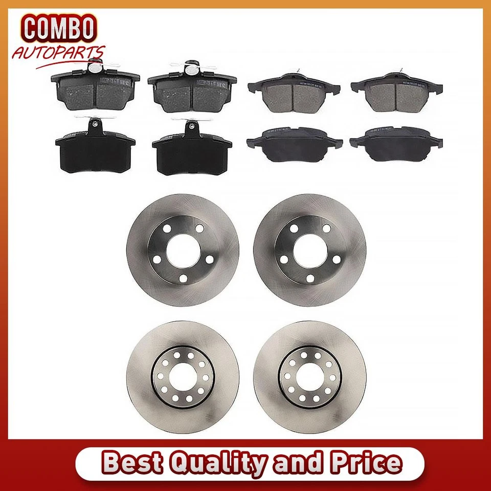 Juego de pastillas de freno de disco delanteras traseras rotor de freno de disco para Audi 100 Quattro 1992-1994 Foto 1 de 4