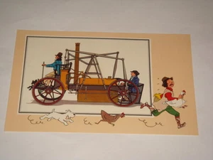 CHROMO TINTIN VOIR ET SAVOIR AUTOMOBILES ORIGINE A 1900 SÉRIE 2 CARTE N°13 - Picture 1 of 1