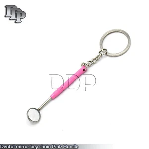 Dental mirror key chain Pink Handle Dental Instruments - Picture 1 of 3