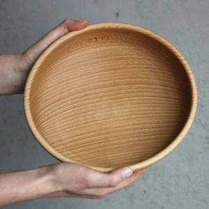 Obstschale Holz Snackschale 1,2 Liter Kirsch Holz Salatschüssel Küchenschüssel - Bild 1 von 5