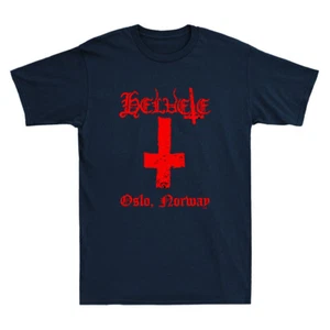 Camiseta Para Hombre Black Metal Oslo, Noruega Satánico Oculto Gótico Anticristo De Colección - Imagen 1 de 8