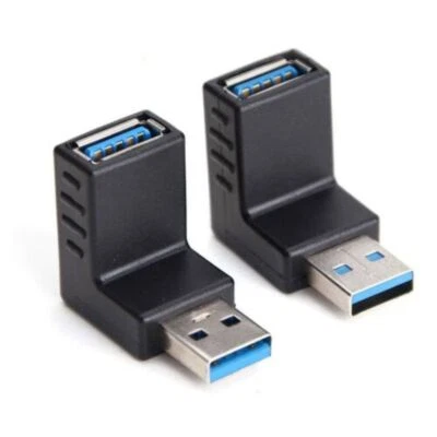 USB 3.0 Adapter 90Degree Male to Female Combo Vertical Up and Down Angle Coupler - Image 1 of 4