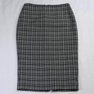 The Limited 2 Gray Plaid Tweed Midi Womens Straight Pencil Skirt - Picture 1 of 8