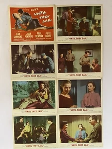 Until They Sail 1957 Juego de tarjetas de vestíbulo vintage con Paul Newman y Jean Simmons - Imagen 1 de 10