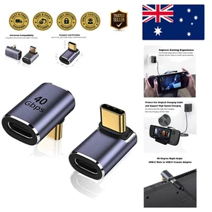 Compact USB-C Adapter - 90 Degree Extender with High-Speed Data & 8K Output - Picture 1 of 8