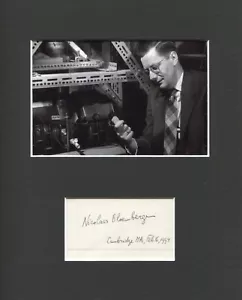 Foto autógrafa firmada espectrosco láser física premio Nobel Nicolaas Bloembergen - Imagen 1 de 1