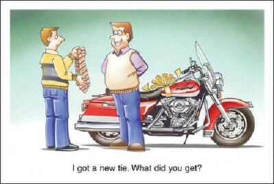 HARLEY DAVIDSON CHRISTMAS CARDS #X860 GOT A HARLEY FOR A CHRISTMAS GIFT (10) - Image 1 of 4