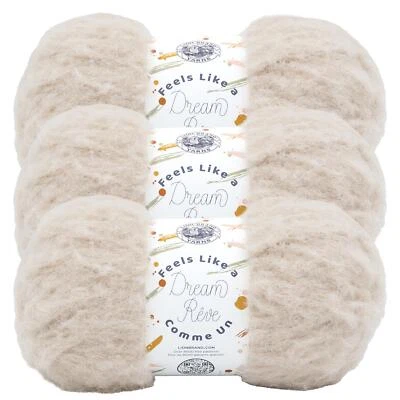 (Paquete de 3) Hilados marca León 159-123E se siente como un hilo de ensueño, avena Foto 1 de 4