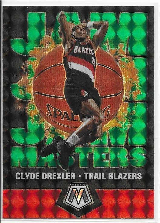 2019-20 Panini Mosaic Jam Masters CLYDE DREXLER Green Prizm - Image 1 of 1