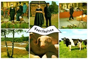 Voorthuizen Village in Barneveld, Netherlands Multiview Postcard Postmarked 1977 - Picture 1 of 2