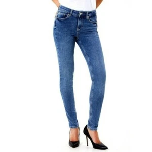 LIU JO Vaqueros de Mujer Rasgados Pitillo Talle Alto Stretch Niña UA1001D4526 - Picture 1 of 6