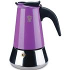 Espressokocher EDELSTAHL Induktion Espresso Espressokanne violett fr 6 Tassen