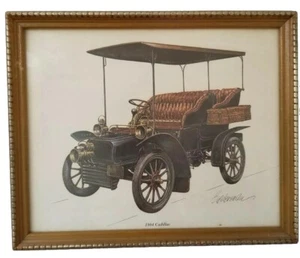 1904 CADILLAC CAR Vintage Print by 1956 Donald Art Company, Inc. N.Y. - Picture 1 of 5