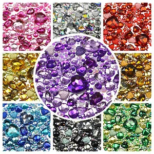 MEZCLA/CONJUNTO de Gemas Diamantes Estrás Adorno de Cristal Decodificación Artesanal Teléfono - Imagen 1 de 10