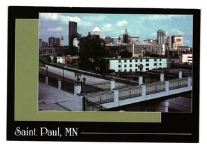 Saint Paul MN Skyline Cartolina d'epoca con Parkway Architettura Città - Foto 1 di 2